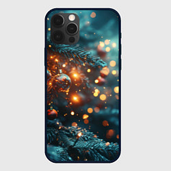 Чехол iPhone 12 Pro Елочные шары и боке
