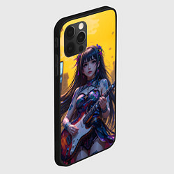 Чехол для iPhone 12 Pro Аниме девушка с электрогитарой, цвет: 3D-черный — фото 2