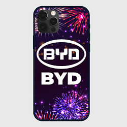 Чехол для iPhone 12 Pro Праздничный BYD, цвет: 3D-черный