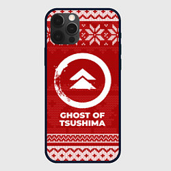 Чехол iPhone 12 Pro Новогодний Ghost of Tsushima