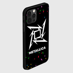 Чехол для iPhone 12 Pro Metallica конфети, цвет: 3D-черный — фото 2