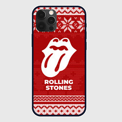 Чехол iPhone 12 Pro Новогодний Rolling Stones