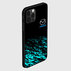 Чехол для iPhone 12 Pro Mazda голубые краски, цвет: 3D-черный — фото 2