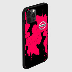 Чехол для iPhone 12 Pro Nissan fire pink, цвет: 3D-черный — фото 2