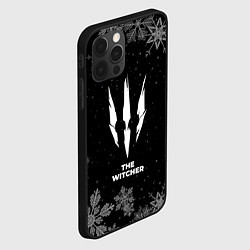 Чехол для iPhone 12 Pro Снежный The Witcher, цвет: 3D-черный — фото 2