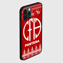 Чехол для iPhone 12 Pro Новогодний Pantera с оленями, цвет: 3D-черный — фото 2