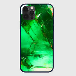 Чехол iPhone 12 Pro Зелёное треснувшее стекло