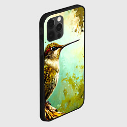Чехол для iPhone 12 Pro Колибри птичка, цвет: 3D-черный — фото 2