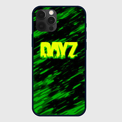 Чехол для iPhone 12 Pro Dayz кислотное лого краски, цвет: 3D-черный