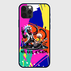 Чехол для iPhone 12 Pro Rick-Venom and Morty - rock group, цвет: 3D-черный