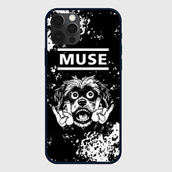 Чехол для iPhone 12 Pro Muse рок пес, цвет: 3D-черный