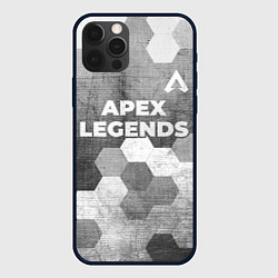 Чехол для iPhone 12 Pro Apex Legends - grey gradient посередине, цвет: 3D-черный