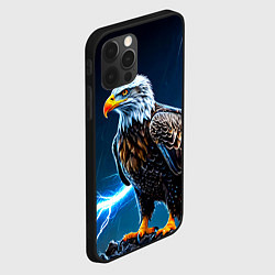 Чехол для iPhone 12 Pro Орел и молния, цвет: 3D-черный — фото 2