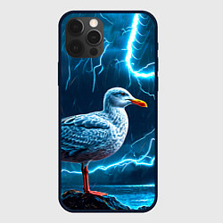 Чехол iPhone 12 Pro Чайка и молния