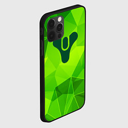 Чехол для iPhone 12 Pro Destiny green poly, цвет: 3D-черный — фото 2