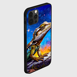 Чехол для iPhone 12 Pro Ящерица в космосе, цвет: 3D-черный — фото 2