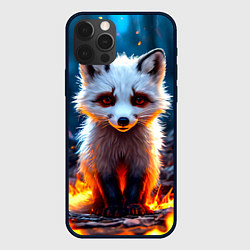 Чехол для iPhone 12 Pro Песец в огне, цвет: 3D-черный