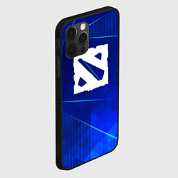 Чехол для iPhone 12 Pro Dota blue poly, цвет: 3D-черный — фото 2