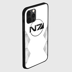 Чехол для iPhone 12 Pro Mass Effect white poly, цвет: 3D-черный — фото 2