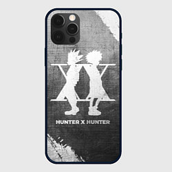 Чехол для iPhone 12 Pro Hunter x Hunter - grey gradient, цвет: 3D-черный