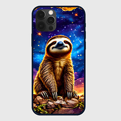 Чехол iPhone 12 Pro Ленивец и звездное небо
