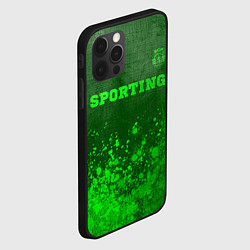 Чехол для iPhone 12 Pro Sporting - green gradient посередине, цвет: 3D-черный — фото 2