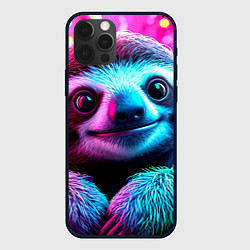 Чехол iPhone 12 Pro Ленивец в розовом