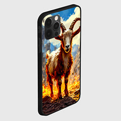 Чехол для iPhone 12 Pro Козел в огне, цвет: 3D-черный — фото 2