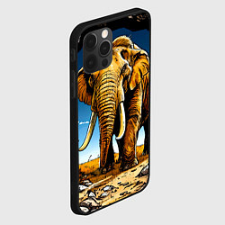 Чехол для iPhone 12 Pro Слон в пещере, цвет: 3D-черный — фото 2
