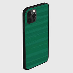 Чехол для iPhone 12 Pro Тёмный зелёный текстурные полосы, цвет: 3D-черный — фото 2