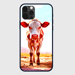Чехол iPhone 12 Pro Корова в розовом