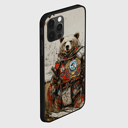 Чехол для iPhone 12 Pro Русский медведь в поле, цвет: 3D-черный — фото 2