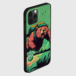 Чехол для iPhone 12 Pro Русский медведь атакует, цвет: 3D-черный — фото 2
