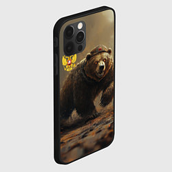 Чехол для iPhone 12 Pro Русский бурый медведь, цвет: 3D-черный — фото 2