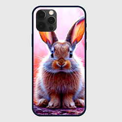 Чехол iPhone 12 Pro Зайчик в розовом