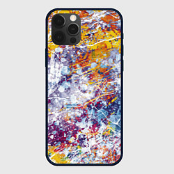 Чехол для iPhone 12 Pro Абстракция - colorful mess, цвет: 3D-черный