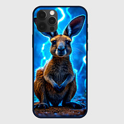 Чехол для iPhone 12 Pro Кенгуру в разрядах молнии, цвет: 3D-черный