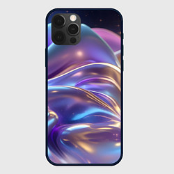 Чехол для iPhone 12 Pro Волны космические, цвет: 3D-черный