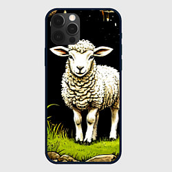 Чехол iPhone 12 Pro Овечка на черном