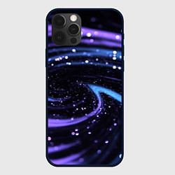 Чехол для iPhone 12 Pro Фиолетовая текстура по кругу, цвет: 3D-черный