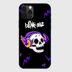 Чехол iPhone 12 Pro Blink 182 неоновый череп