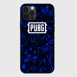 Чехол для iPhone 12 Pro PUBG blue energy, цвет: 3D-черный