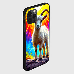 Чехол для iPhone 12 Pro Козлик в ярких лучах, цвет: 3D-черный — фото 2
