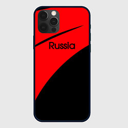 Чехол iPhone 12 Pro Russia красно-чёрный