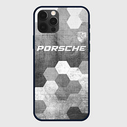 Чехол iPhone 12 Pro Porsche - grey gradient посередине