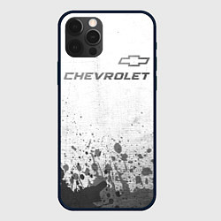 Чехол для iPhone 12 Pro Chevrolet - white gradient посередине, цвет: 3D-черный