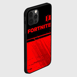 Чехол для iPhone 12 Pro Fortnite - red gradient посередине, цвет: 3D-черный — фото 2