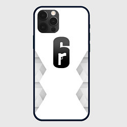 Чехол для iPhone 12 Pro Rainbow Six white poly, цвет: 3D-черный