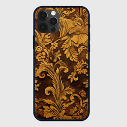 Чехол для iPhone 12 Pro Рубленный узор, цвет: 3D-черный
