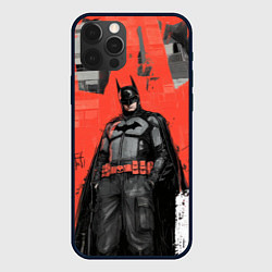 Чехол iPhone 12 Pro Бэтмен граффити на стене
